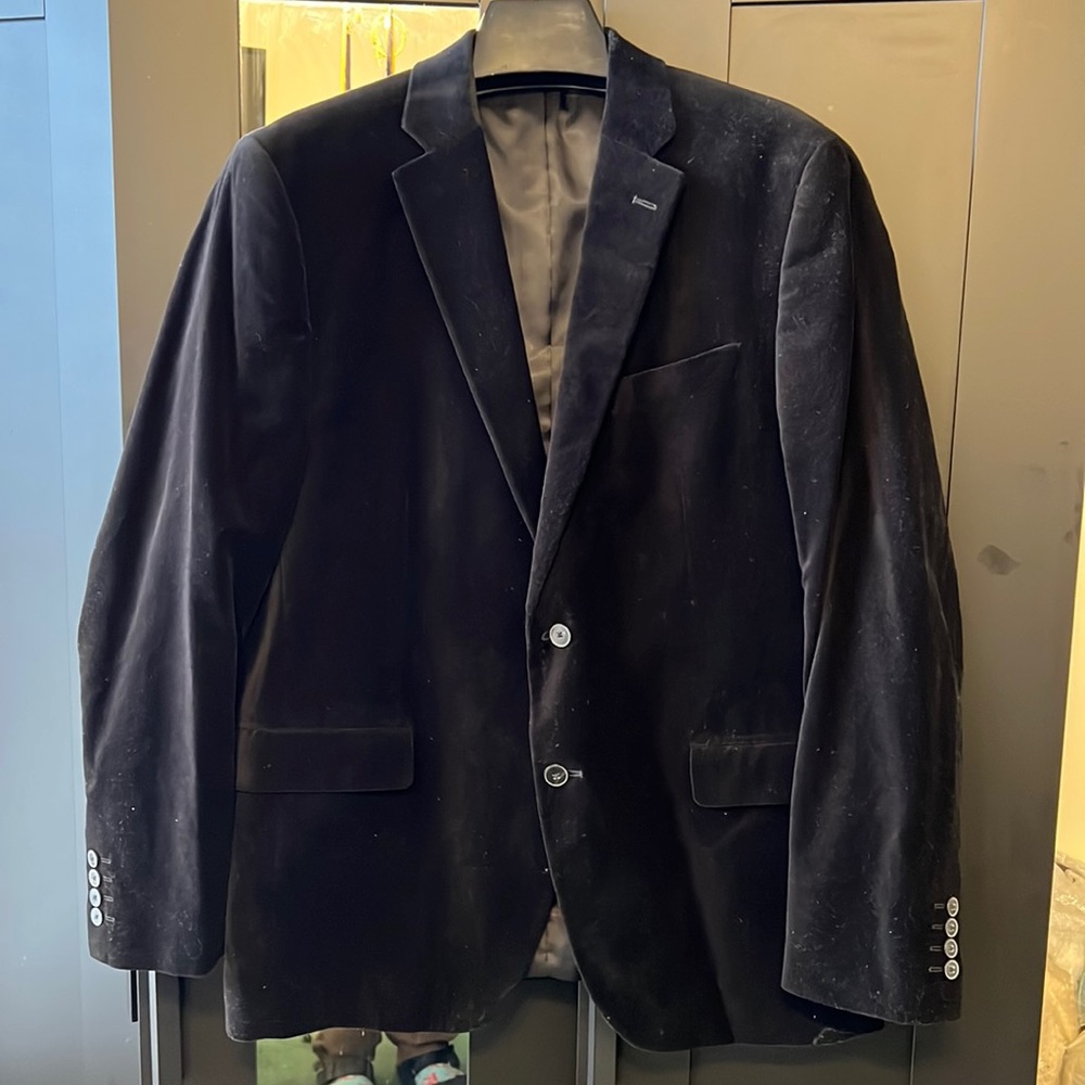 Black velvet blazer